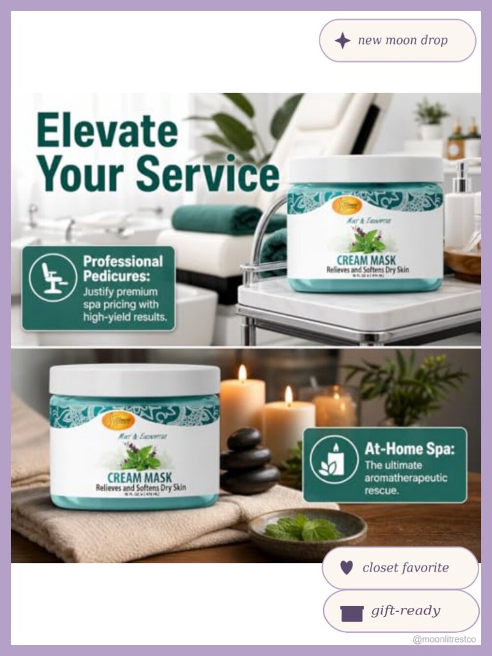 16oz Hydrating Foot & Body Mask Menthol Hyaluronic Acid Spa Treatment - Picture 5 of 6